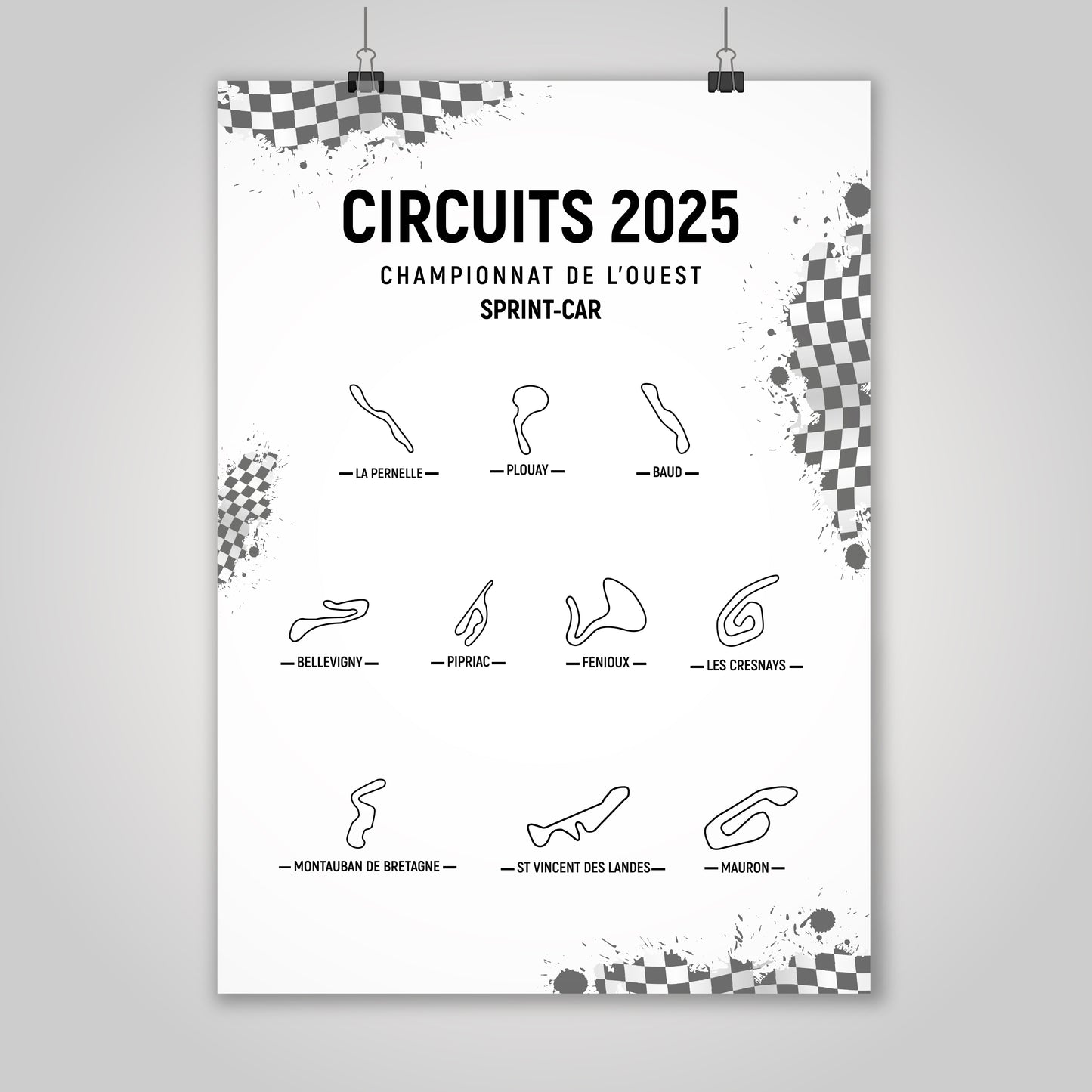 Affiche Circuits championnat de l'Ouest Sprint-car 2025