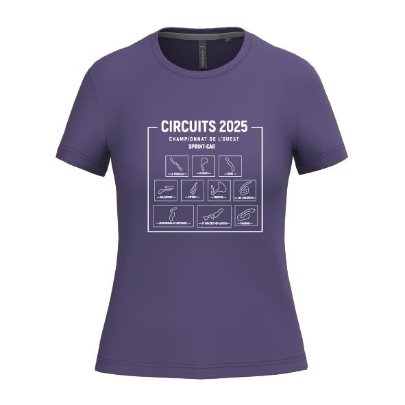 T-shirt femme - Circuits Championnat de l'Ouest Sprint-car 2025