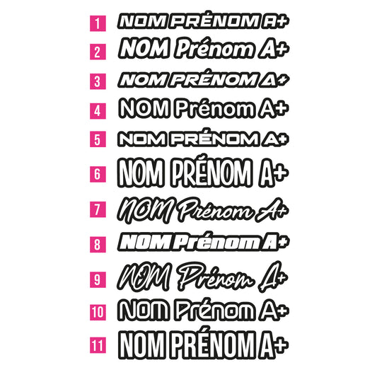 Kit Nom Prénom bicolor