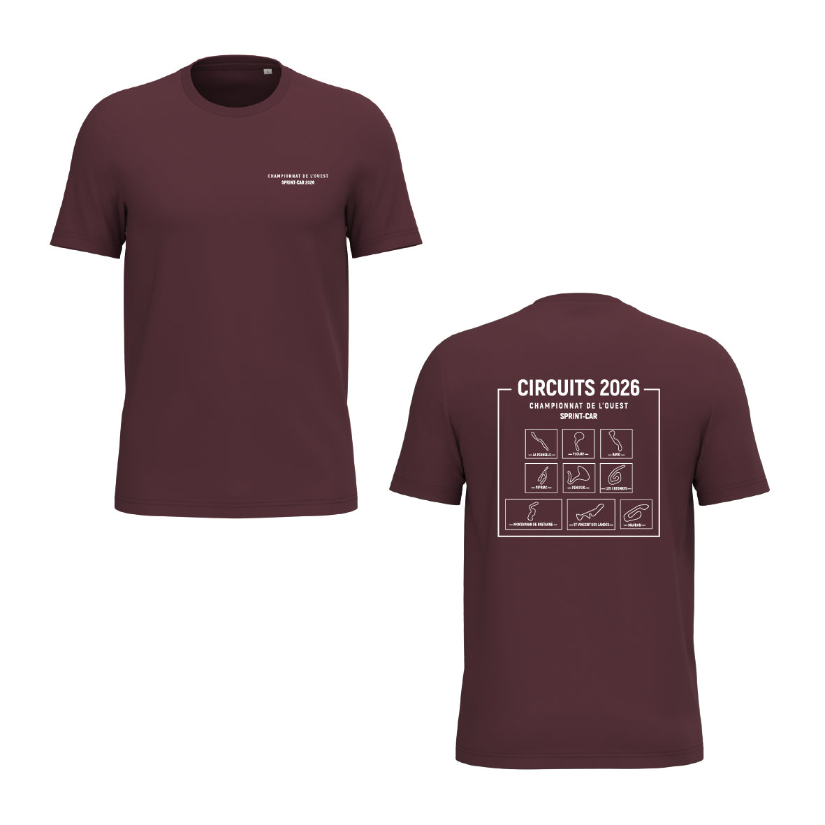 Tee-shirt - Circuits championnat de l'Ouest Sprint-car 2026