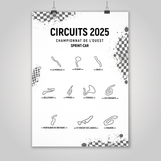 Affiche Circuits championnat de l'Ouest Sprint-car 2025