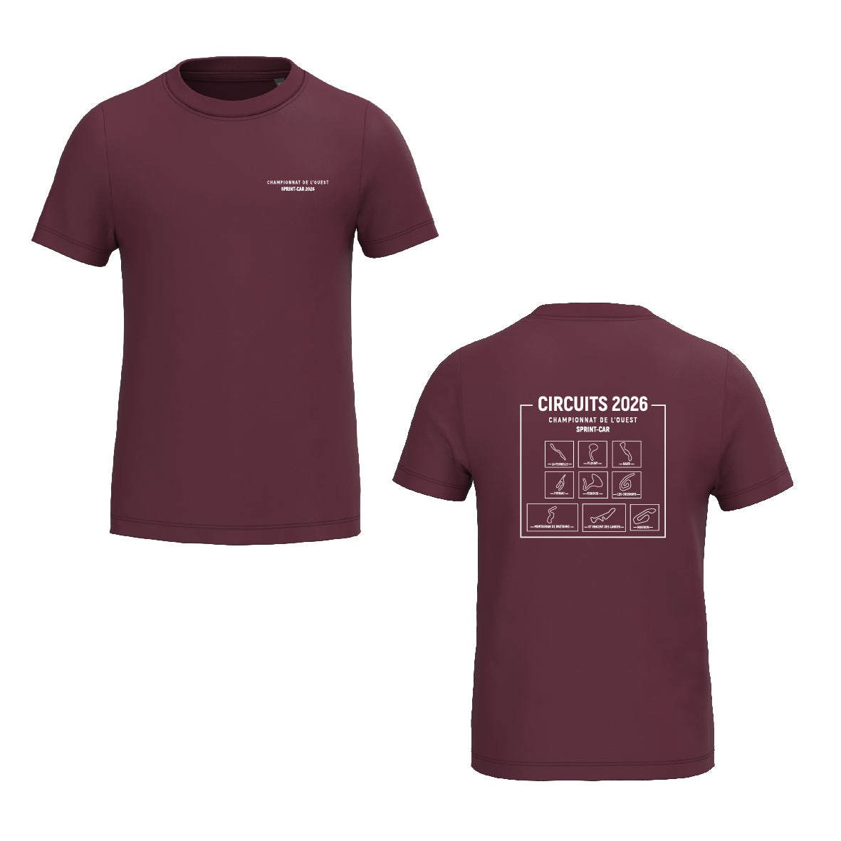 Tee-shirt - MODELE ENFANT - Circuits championnat de l'Ouest Sprint-car 2026