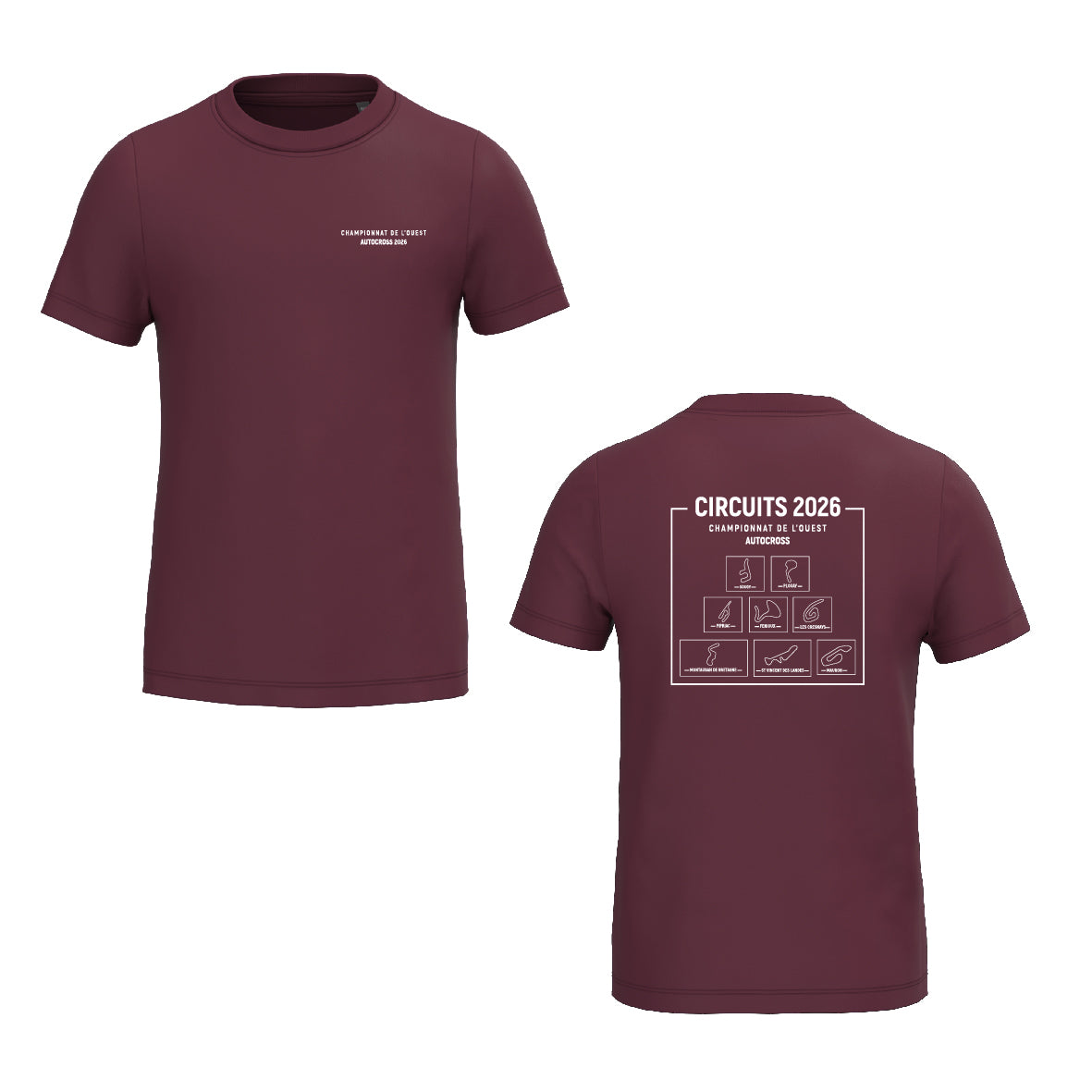 Tee-shirt - MODELE ENFANT - Circuits championnat de l'Ouest AUTOCROSS 2026