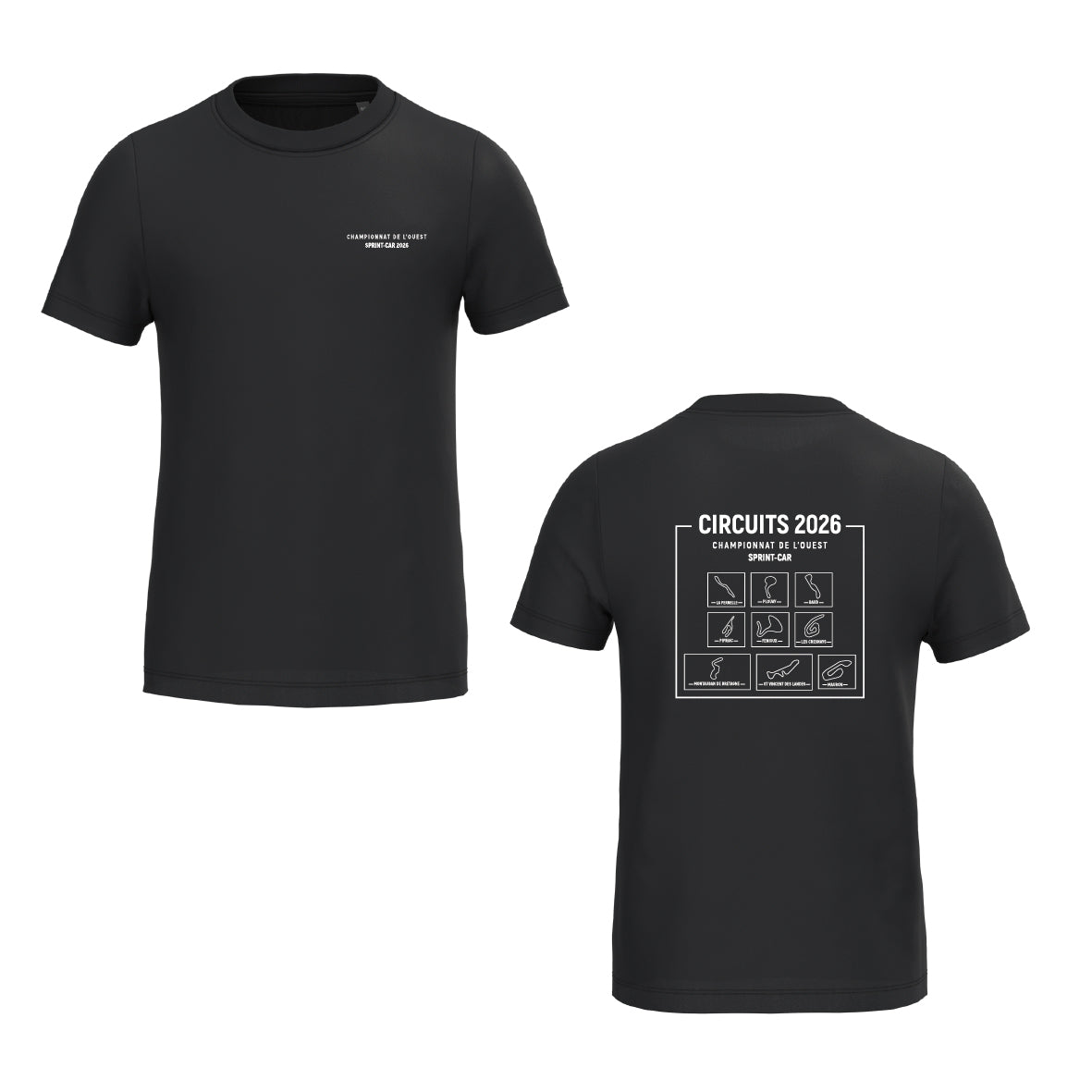Tee-shirt - MODELE ENFANT - Circuits championnat de l'Ouest Sprint-car 2026