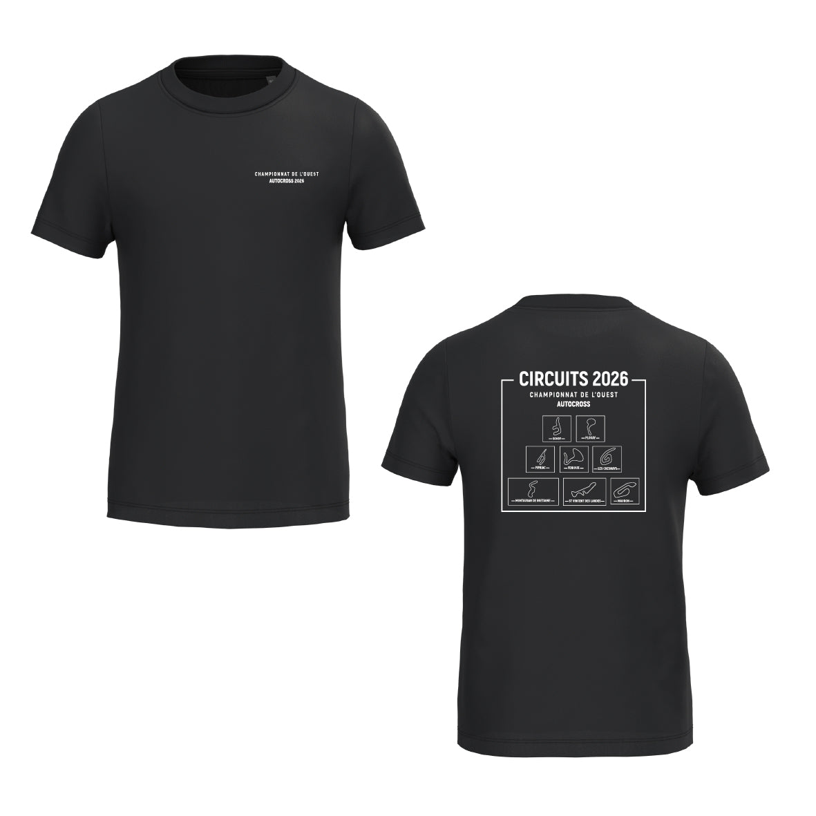 Tee-shirt - MODELE ENFANT - Circuits championnat de l'Ouest AUTOCROSS 2026