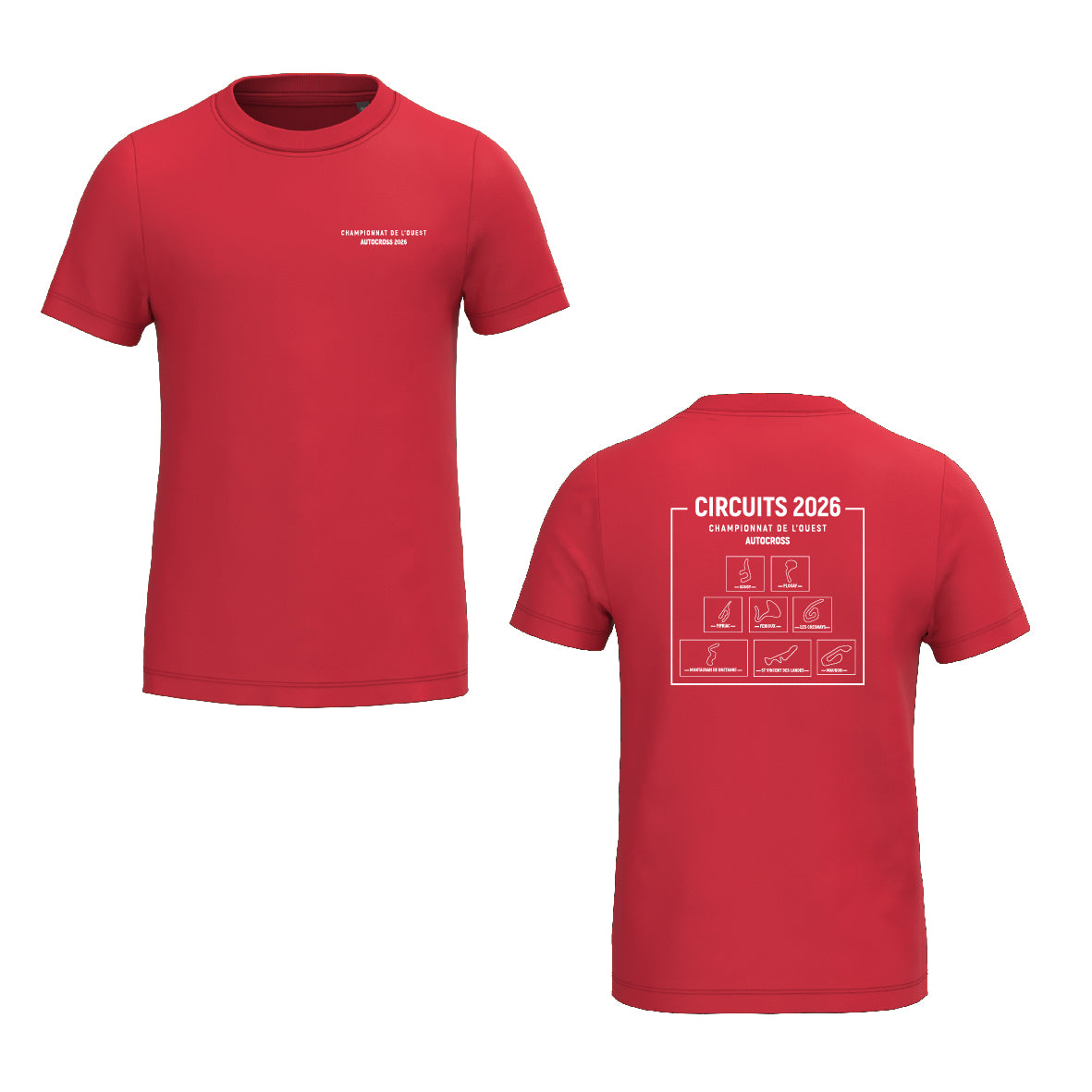 Tee-shirt - MODELE ENFANT - Circuits championnat de l'Ouest AUTOCROSS 2026