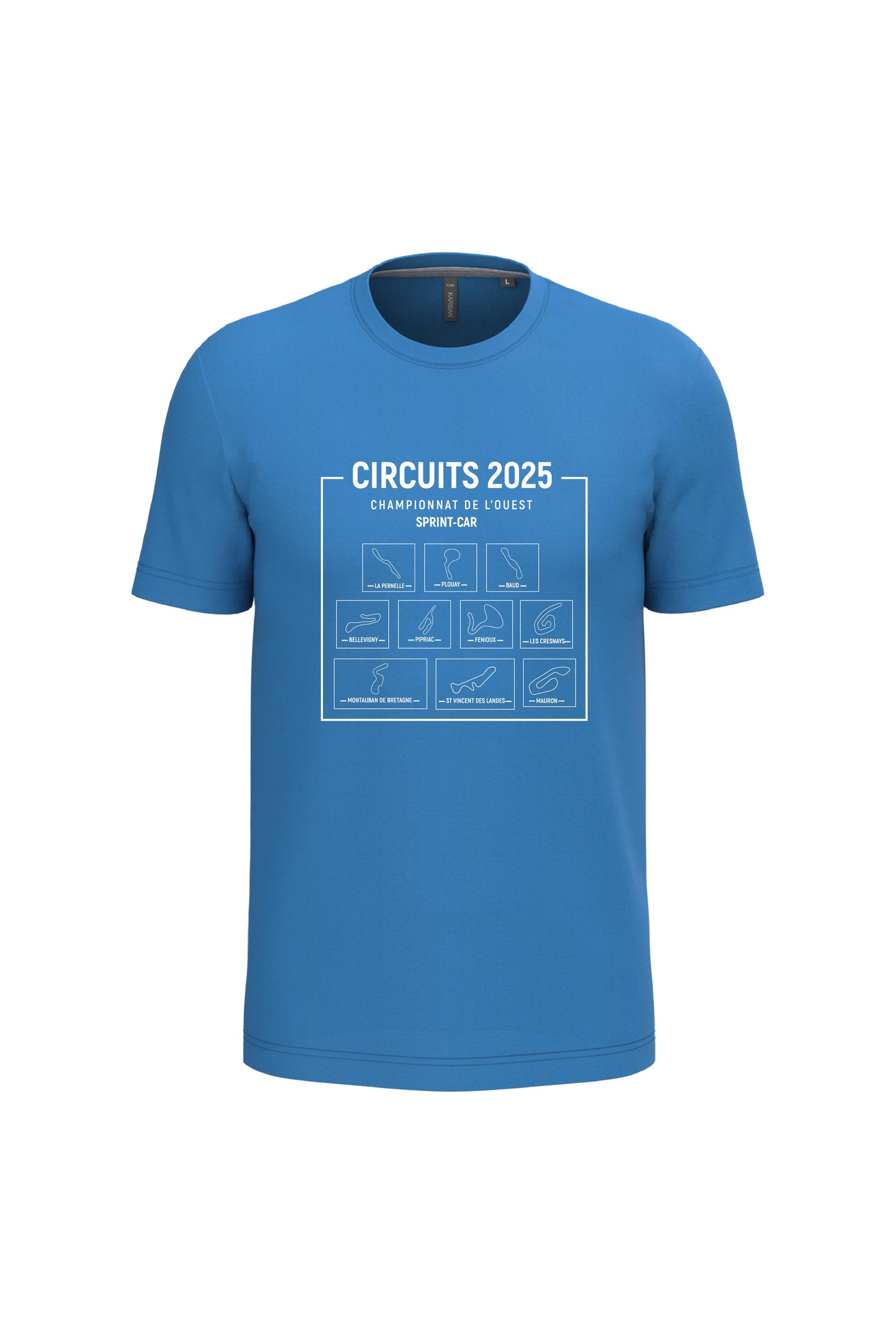 T-shirt homme - Circuits Championnat de l'Ouest Sprint-car 2025