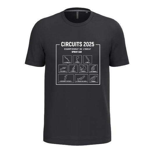 T-shirt homme - Circuits Championnat de l'Ouest Sprint-car 2025