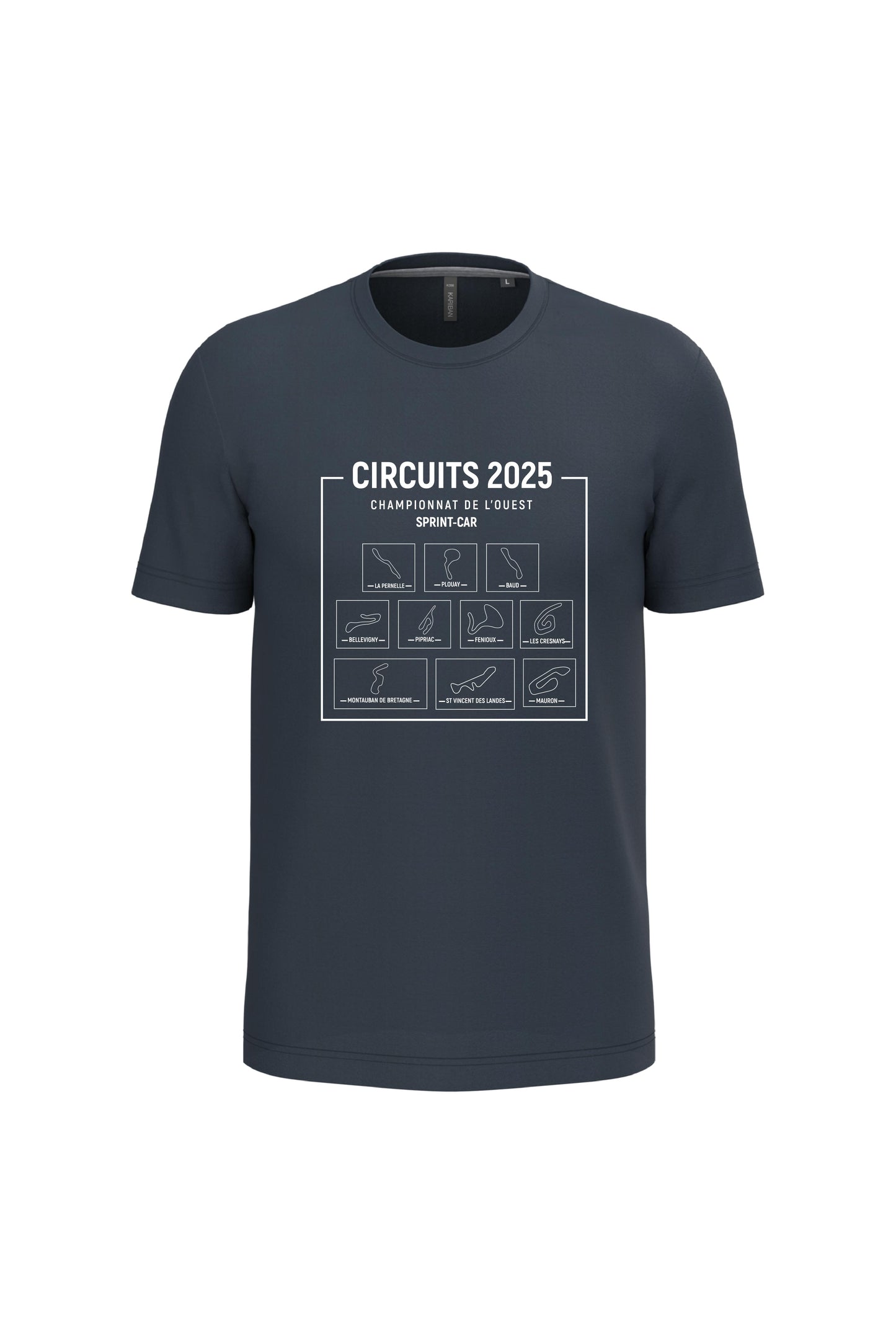 T-shirt homme - Circuits Championnat de l'Ouest Sprint-car 2025