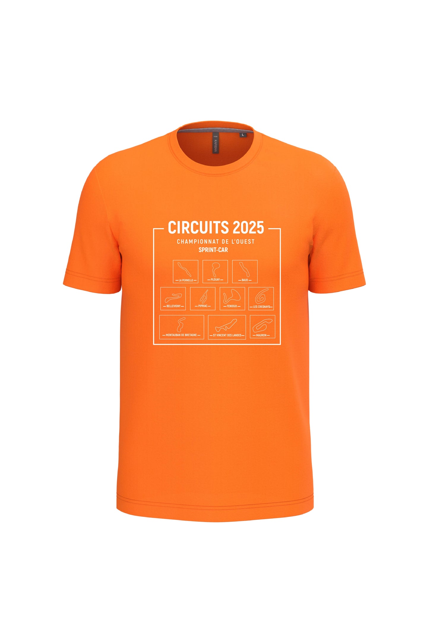 T-shirt homme - Circuits Championnat de l'Ouest Sprint-car 2025