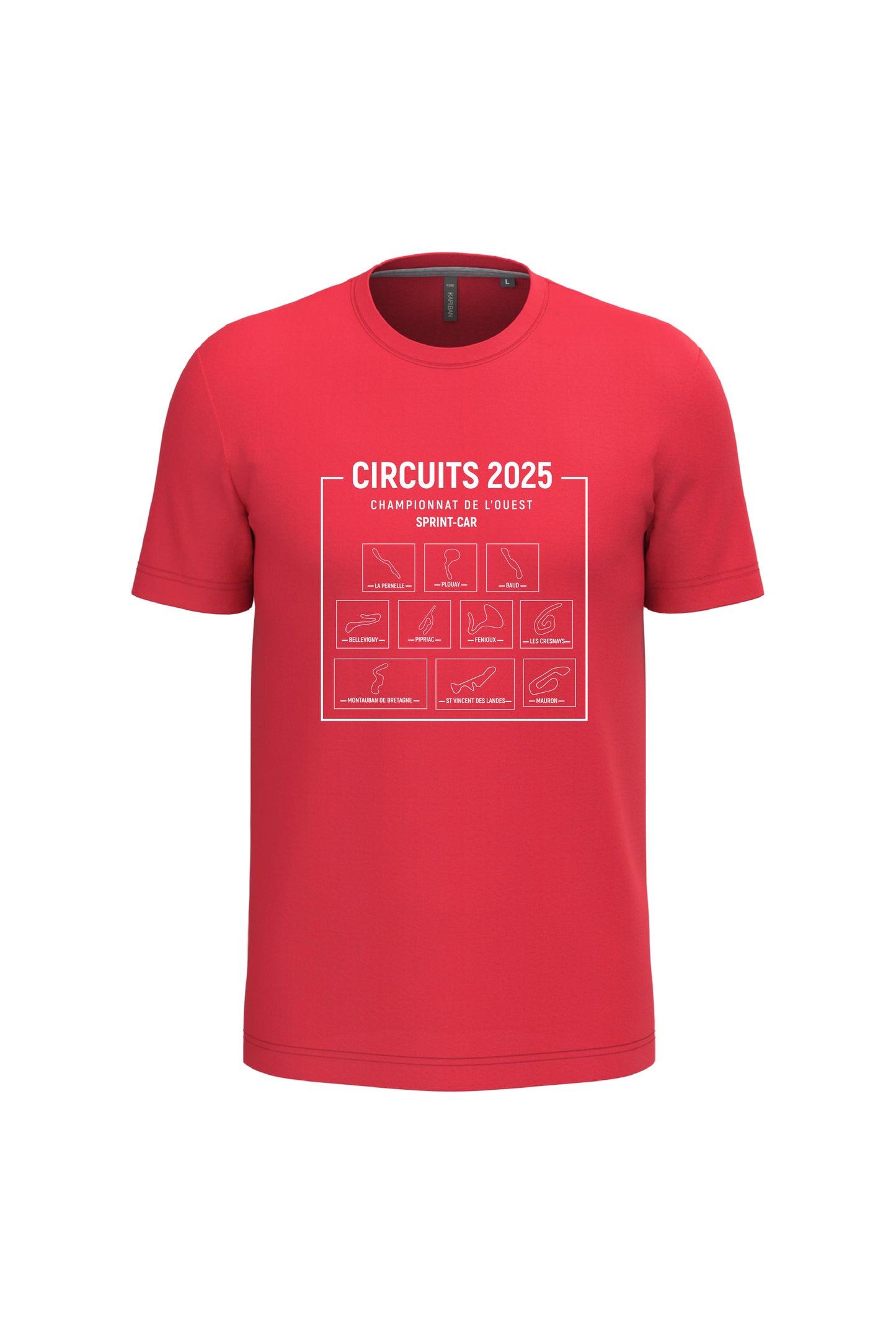 T-shirt homme - Circuits Championnat de l'Ouest Sprint-car 2025