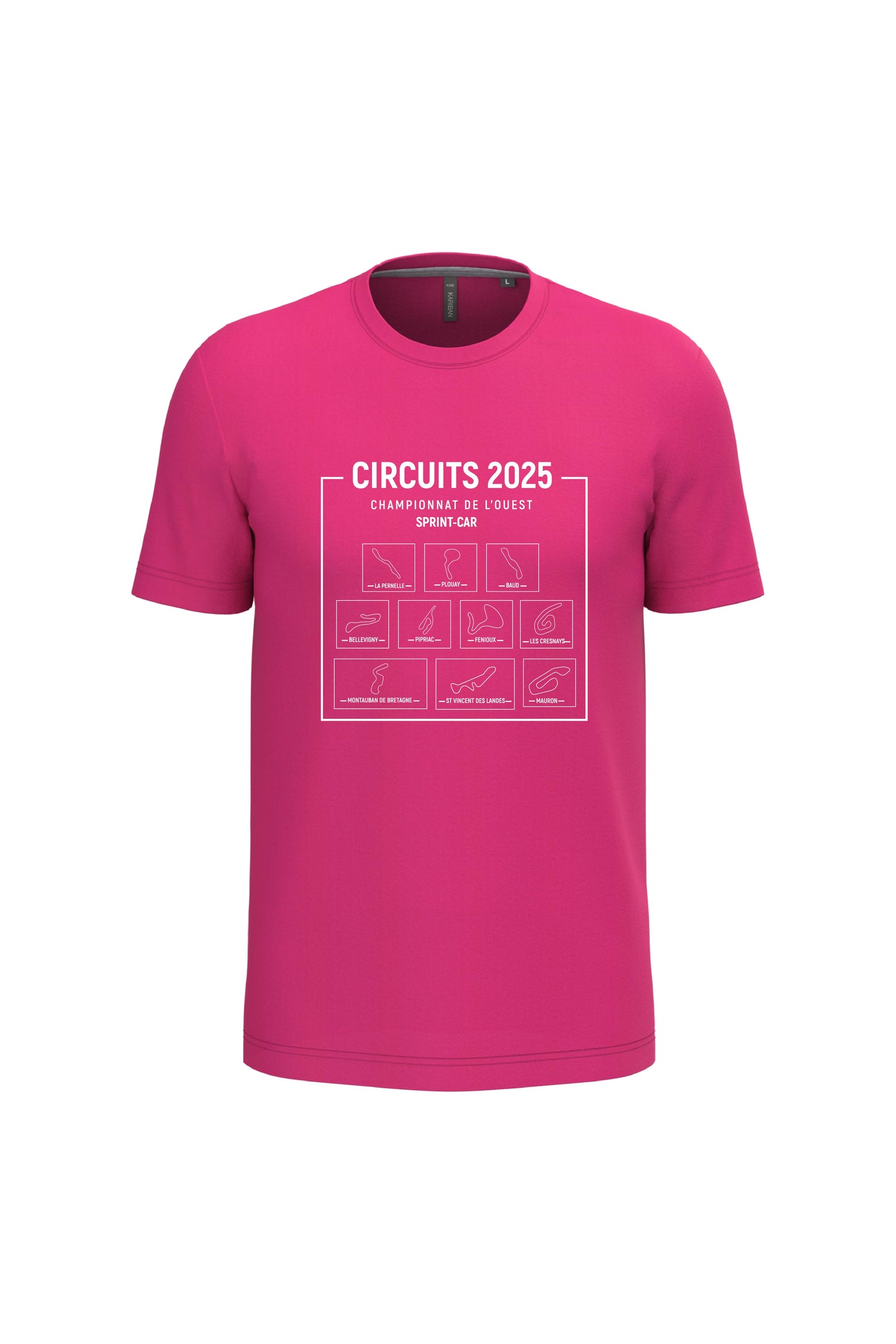 T-shirt homme - Circuits Championnat de l'Ouest Sprint-car 2025