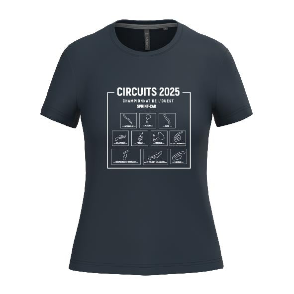 T-shirt femme - Circuits Championnat de l'Ouest Sprint-car 2025
