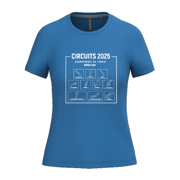 T-shirt femme - Circuits Championnat de l'Ouest Sprint-car 2025