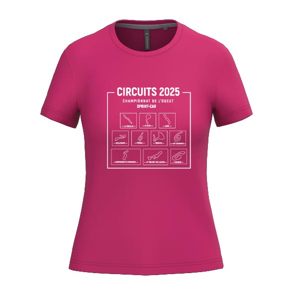 T-shirt femme - Circuits Championnat de l'Ouest Sprint-car 2025