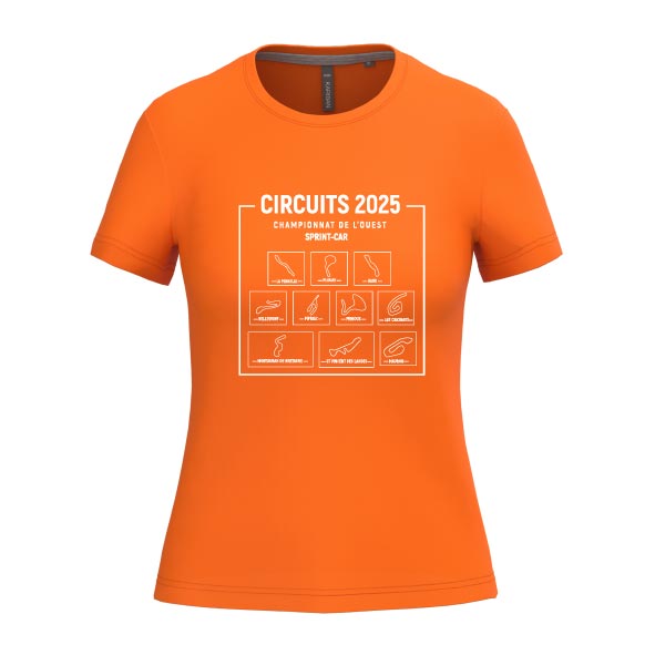 T-shirt femme - Circuits Championnat de l'Ouest Sprint-car 2025