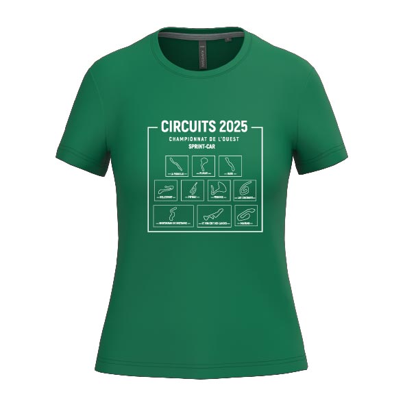 T-shirt femme - Circuits Championnat de l'Ouest Sprint-car 2025