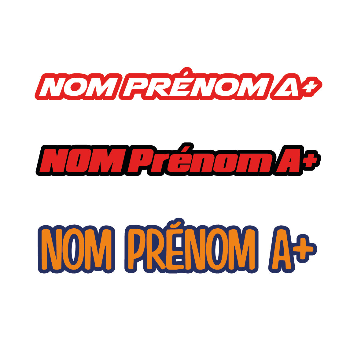 Kit Nom Prénom bicolor