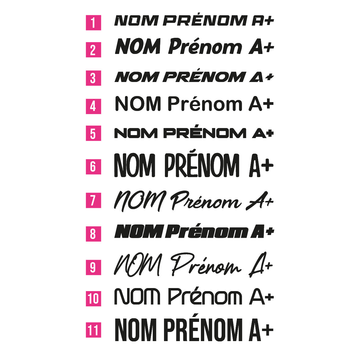 Kit Nom Prénom simple