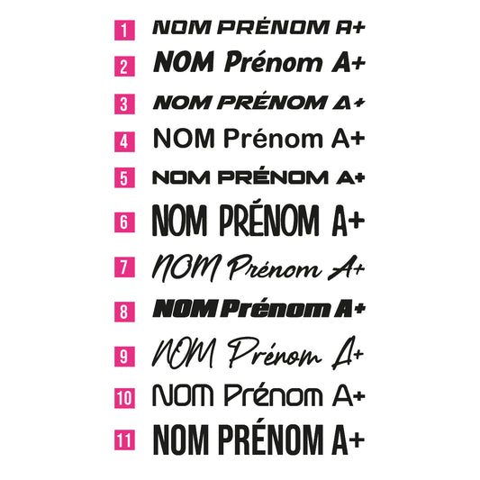 Kit Nom Prénom simple